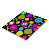 Colorful Polka Dot Pattern Tegeltje (Zijkant)