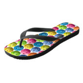 Colorful Polka Dot Pickleballen - Teenslippers (Schuin)