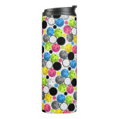 Colorful Polka Dot Pickleballen - Thermosbeker (Gedraaid links)