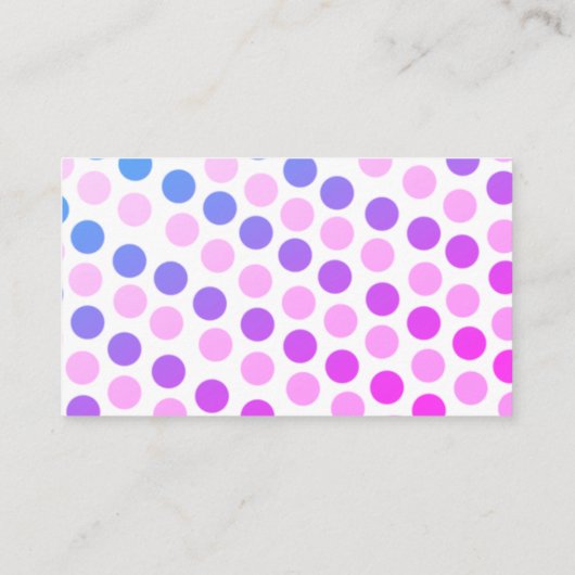 Colorful Polka Dot Play-datumkaart Contactkaartje (Achterkant)