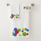 Colorful Polka Dots Bad Handdoek (Insitu)