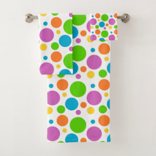 Colorful Polka Dots Bad Handdoek