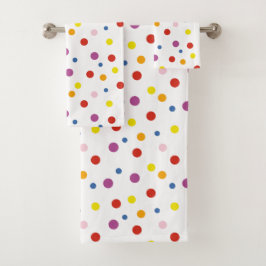Colorful Polka Dots Bad Handdoek
