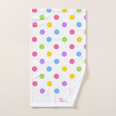 Colorful Polka Dots Bad Handdoek (Handdoek)
