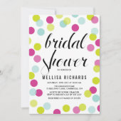 Colorful Polka Dots Bridal Shower Uitnodiging (Voorkant)