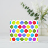Colorful Polka Dots Briefkaart (Staand voorkant)