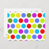 Colorful Polka Dots Briefkaart (Voorkant / Achterkant)