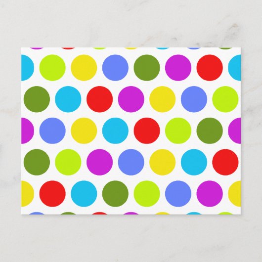 Colorful Polka Dots Briefkaart (Voorkant)