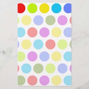 Colorful Polka Dots Briefpapier