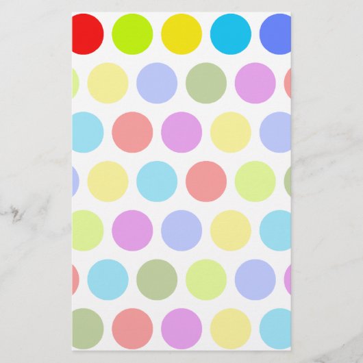 Colorful Polka Dots Briefpapier (Voorkant)