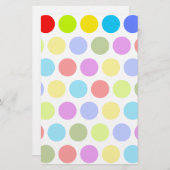 Colorful Polka Dots Briefpapier (Voorkant / Achterkant)