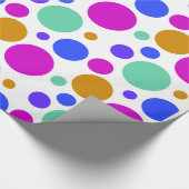 Colorful Polka Dots Cadeaupapier (Hoek)