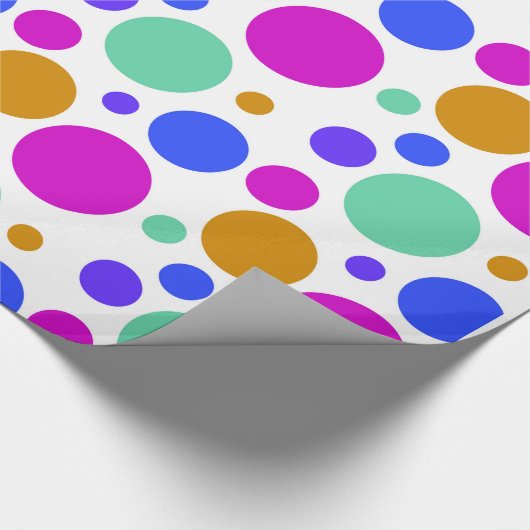 Colorful Polka Dots Cadeaupapier (Hoek)