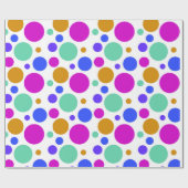 Colorful Polka Dots Cadeaupapier (Vlak)