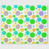 Colorful Polka Dots Cadeaupapier (Vlak)