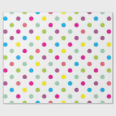 Colorful Polka Dots Cadeaupapier (Vlak)