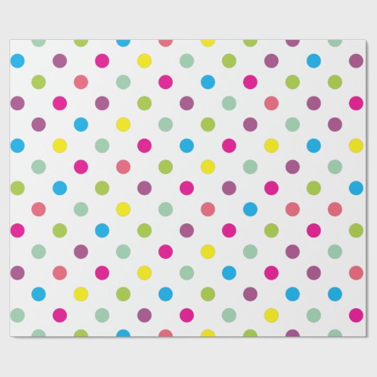 Colorful Polka Dots Cadeaupapier (Vlak)