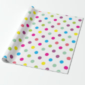 Colorful Polka Dots Cadeaupapier (Uitgerold)