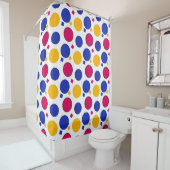 Colorful Polka Dots Douchegordijn (In situ)