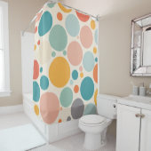 Colorful Polka Dots Douchegordijn (In situ)