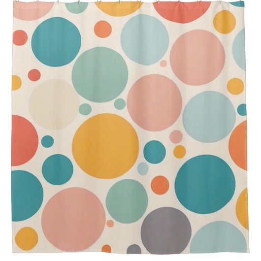 Colorful Polka Dots Douchegordijn (Voorkant)