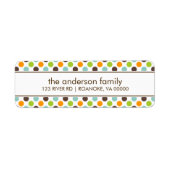 Colorful Polka Dots Etiket (Voorkant)