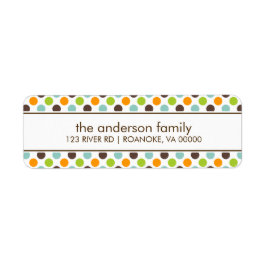 Colorful Polka Dots Etiket