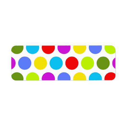 Colorful Polka Dots Etiket (Voorkant)