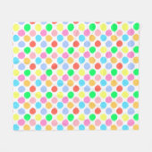 Colorful Polka Dots Fleece Deken (Voorkant (Horizontaal))