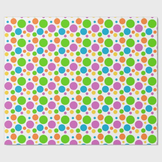 Colorful Polka Dots Gift Cadeaupapier (Vlak)