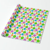 Colorful Polka Dots Gift Cadeaupapier (Uitgerold)