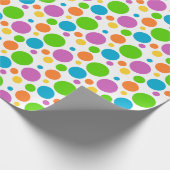 Colorful Polka Dots Gift Cadeaupapier (Hoek)