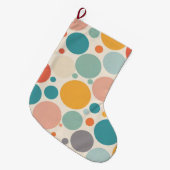 Colorful Polka Dots Grote Kerstsok (Voorkant (Hangend))