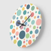 Colorful Polka Dots Grote Klok (Hoek)
