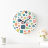 Colorful Polka Dots Grote Klok (Huis)