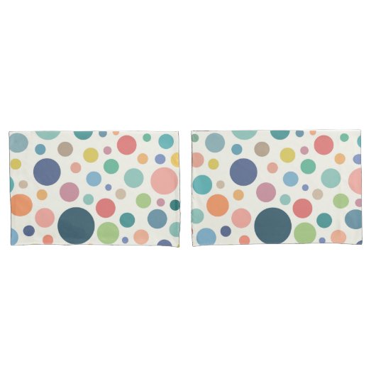 Colorful Polka Dots Kussensloop (Voorkant-Set)