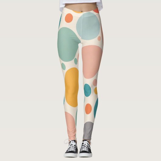 Colorful Polka Dots Leggings (Voorkant)