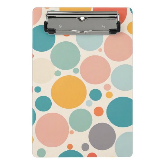 Colorful Polka Dots Mini Klembord (Voorkant)