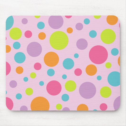 Colorful Polka Dots Mousepad Muismat (Voorkant)