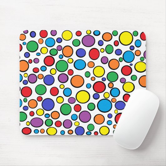 Colorful Polka Dots Mousepad Muismat (Met muis)