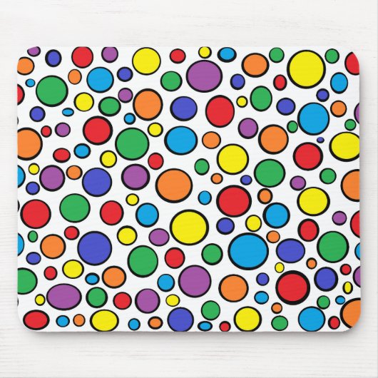 Colorful Polka Dots Mousepad Muismat (Voorkant)