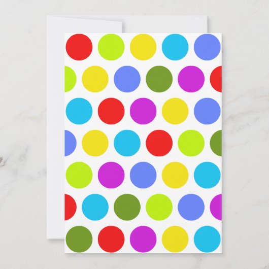 Colorful Polka Dots on White (Achterkant)