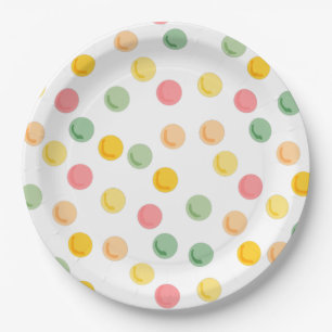 Colorful Polka Dots Paper Borden Papieren Bordje