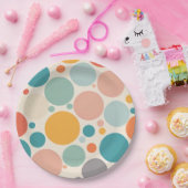 Colorful Polka Dots Papieren Bordje (Feest)