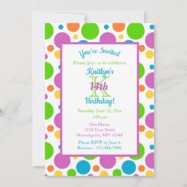 Colorful Polka Dots | Partij voor de verjaardag Kaart