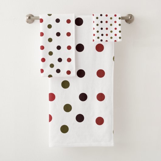 Colorful Polka Dots Pattern Bad Handdoek (Insitu)