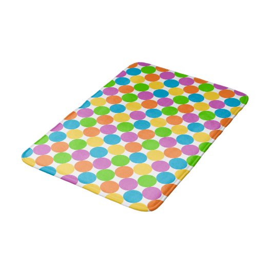 Colorful Polka Dots Pattern Badmat (Gekanteld)
