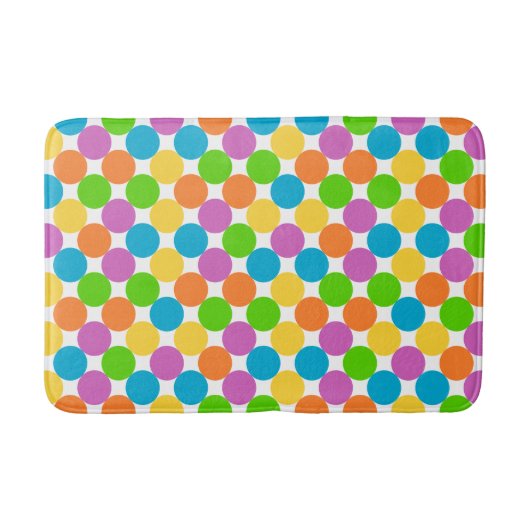 Colorful Polka Dots Pattern Badmat (Voorkant)