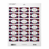 Colorful Polka Dots Pattern Etiket (Full Sheet)