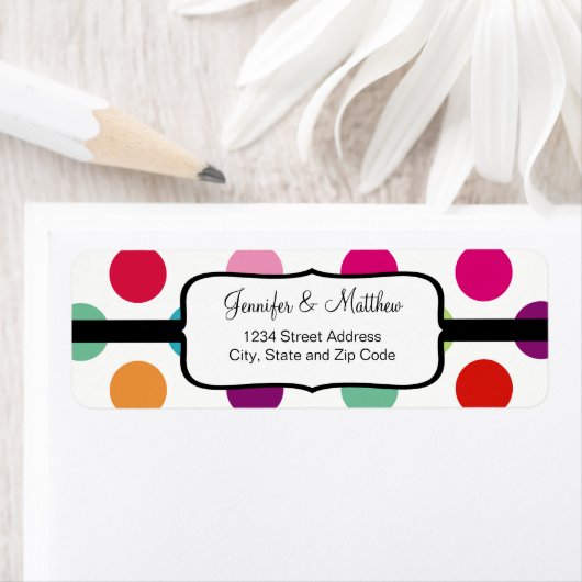 Colorful Polka Dots Pattern Etiket (Insitu)